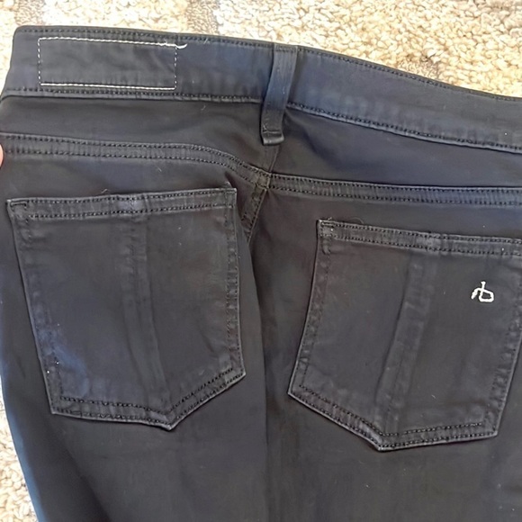 Rag & Bone, Black Jeans,Skinny Jeans Black Plush Button & zipper fly, Size 27 - Picture 6 of 12